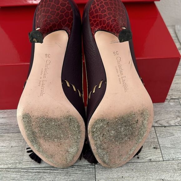 Christian Lacroix Peep Toe Heels Size 36 (US 6) - Picture 14 of 17